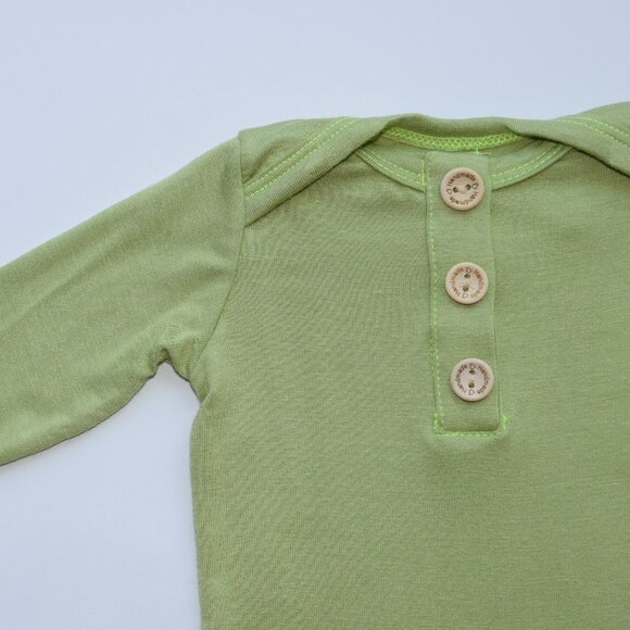 Newborn baby gown set, Gender neutral coming home outfit - Mint Green - Picture 2 of 4